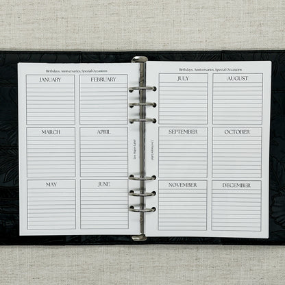2027 Foundations Planner *Inserts Only* | A5 6-Hole Ringbound