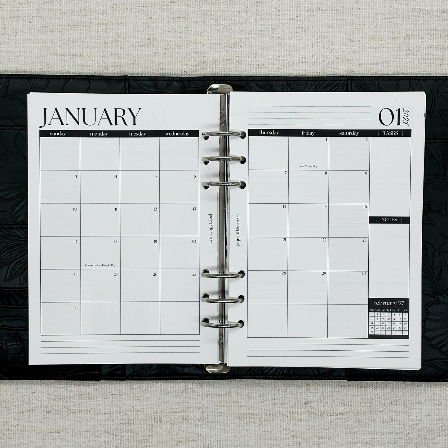 2027 Foundations Planner *Inserts Only* | A5 6-Hole Ringbound