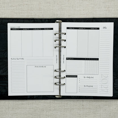 2027 Foundations Planner *Inserts Only* | A5 6-Hole Ringbound