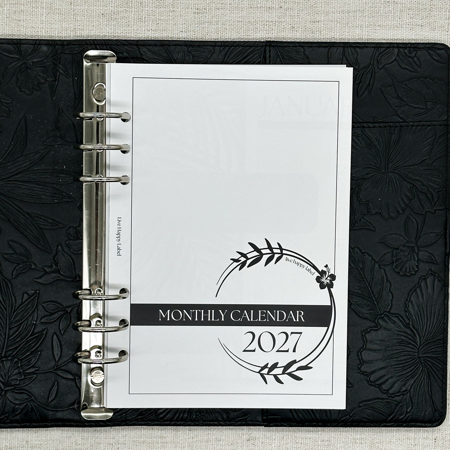 2027 Monthly Calendar  MO2P | A5 6-Hole Ringbound
