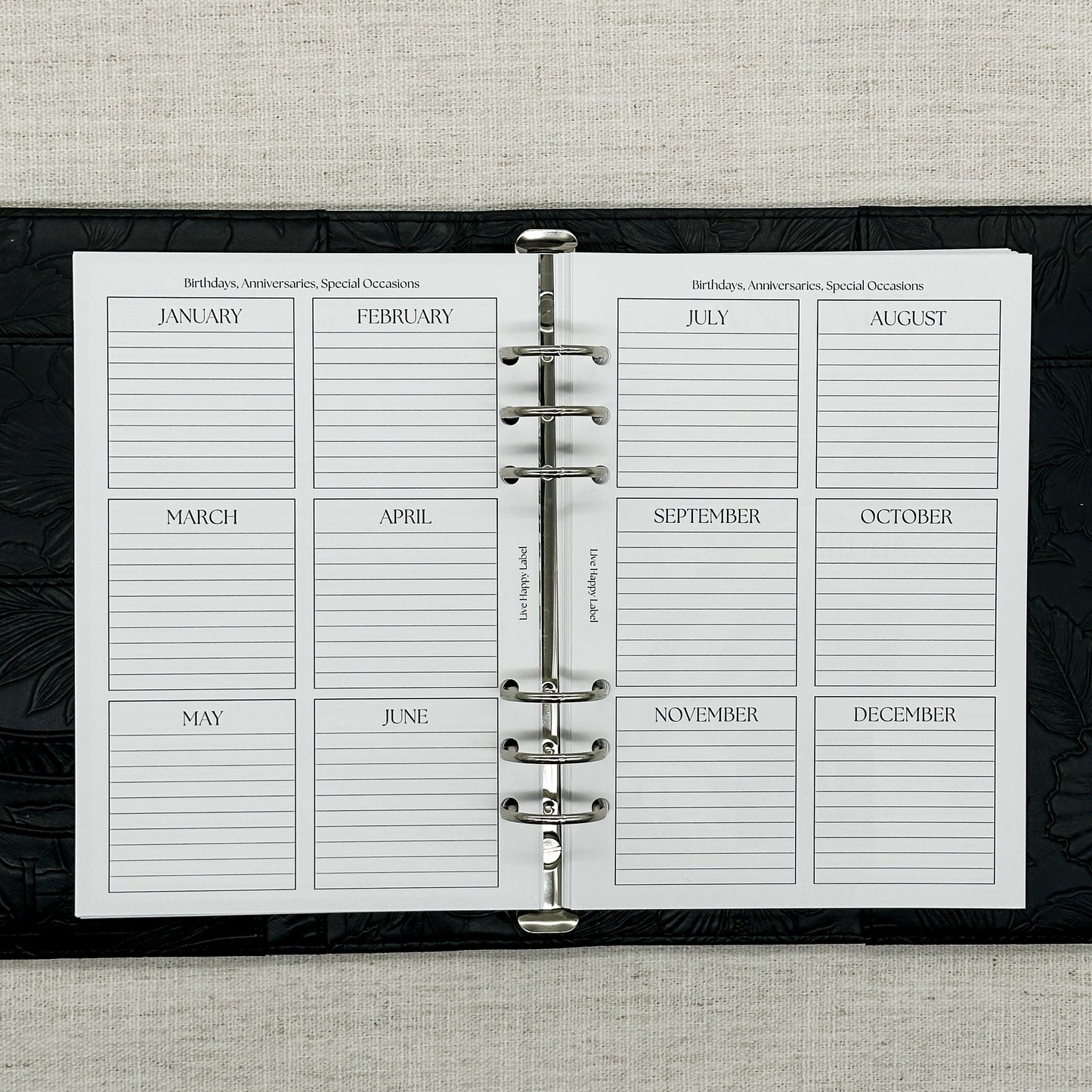 2027 Monthly Calendar  MO2P | A5 6-Hole Ringbound