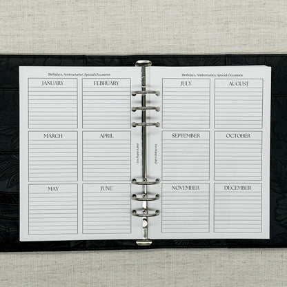 2027 Monthly Calendar  MO2P | A5 6-Hole Ringbound