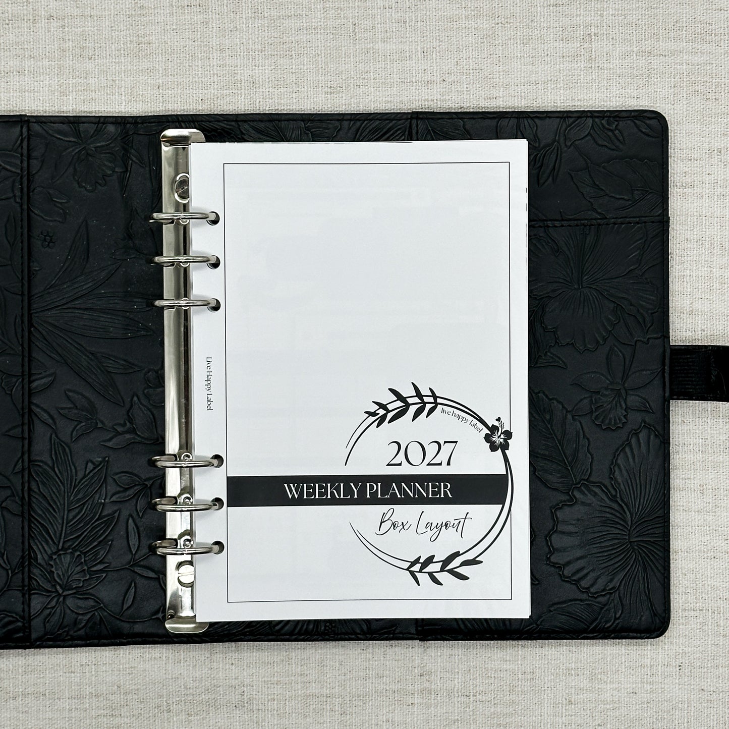 2027 "BOX" Layout Weekly Planner WO4P | A5 6-Hole Ringbound