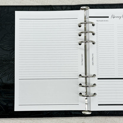 2027 "Horizontal" Layout Weekly Planner WO2P | A5 6-Hole Ringbound