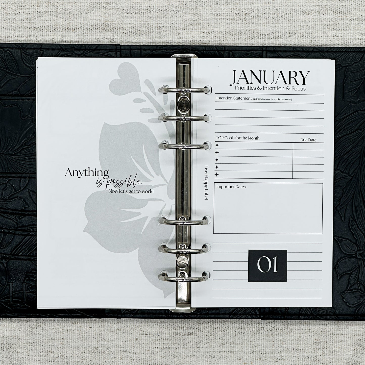 2027 Monthly Calendar  MO2P | Personal 6-Hole Ringbound