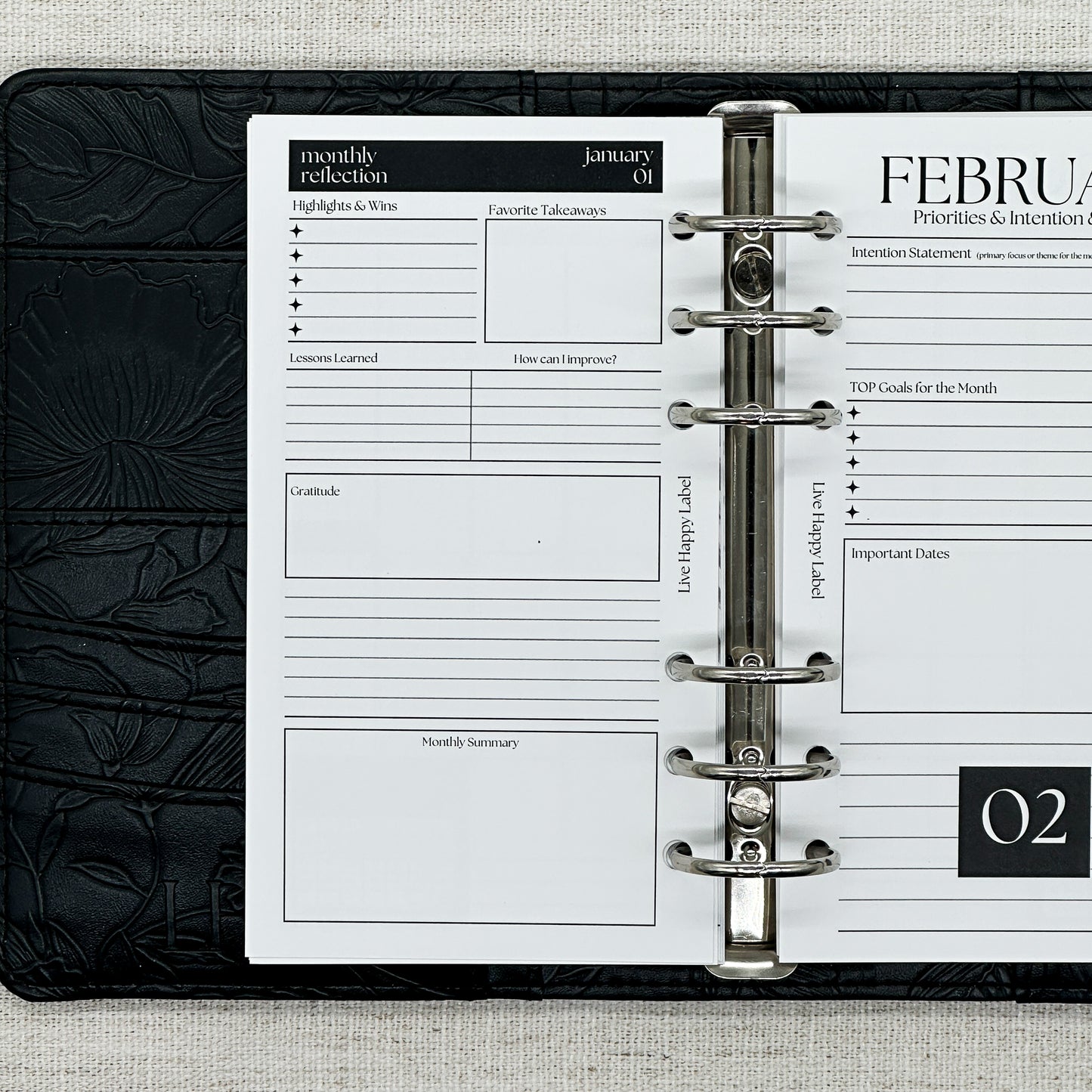 2027 Monthly Calendar  MO2P | Personal 6-Hole Ringbound