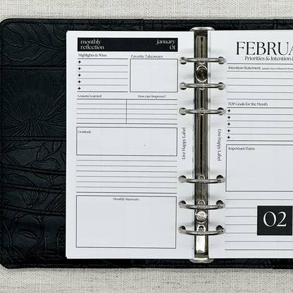 2027 Monthly Calendar  MO2P | Personal 6-Hole Ringbound