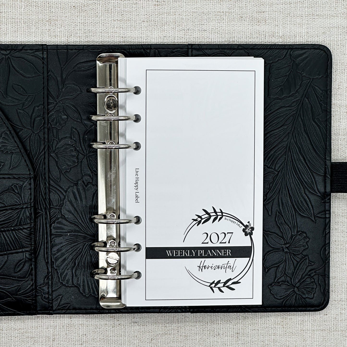 2027 "Horizontal" Layout Weekly Planner WO2P | Personal 6-Hole Ringbound