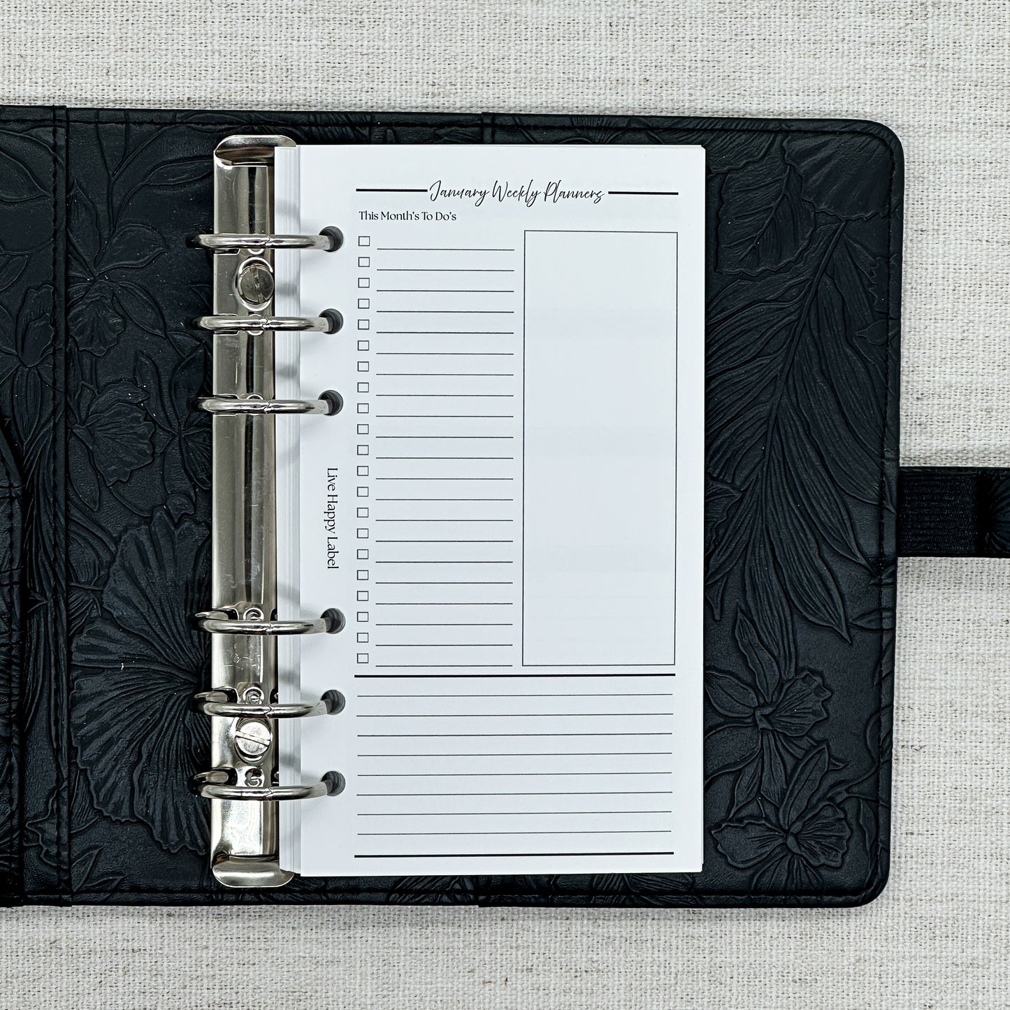 2027 "Horizontal" Layout Weekly Planner WO2P | Personal 6-Hole Ringbound
