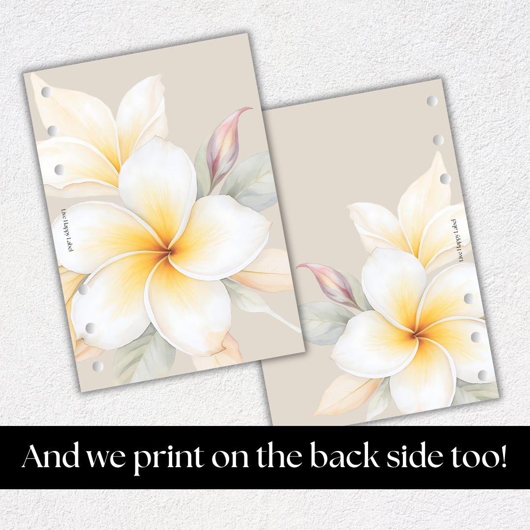 "Island Blooms" 005 Dashboard & Cover | A5, 6-Ring Punch