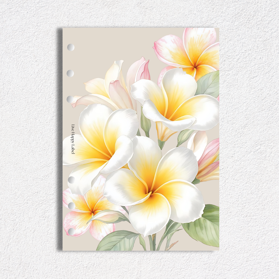 "Island Blooms" 007 Dashboard & Cover | A5, 6-Ring Punch