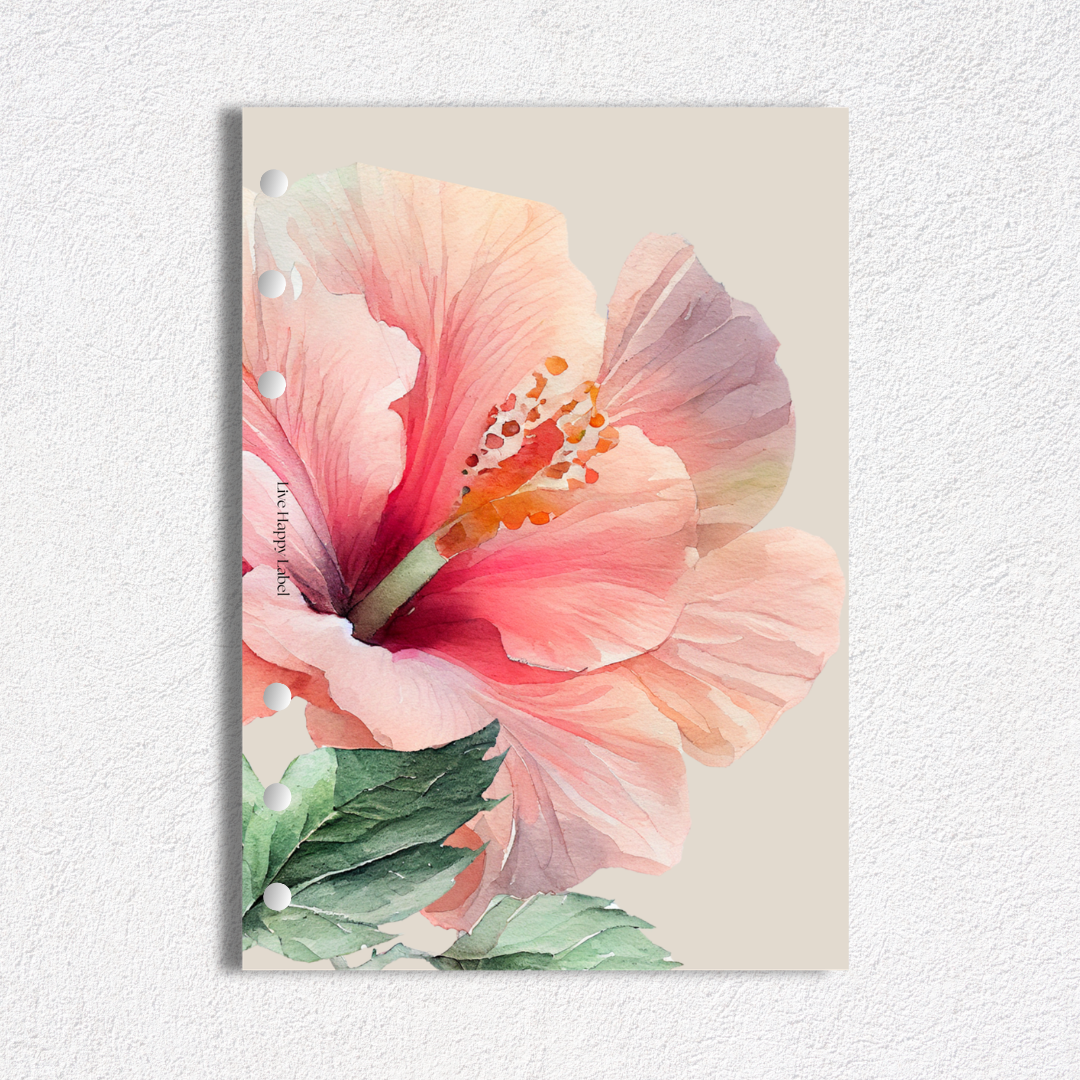 "Island Blooms" 003 Dashboard & Cover | A5, 6-Ring Punch