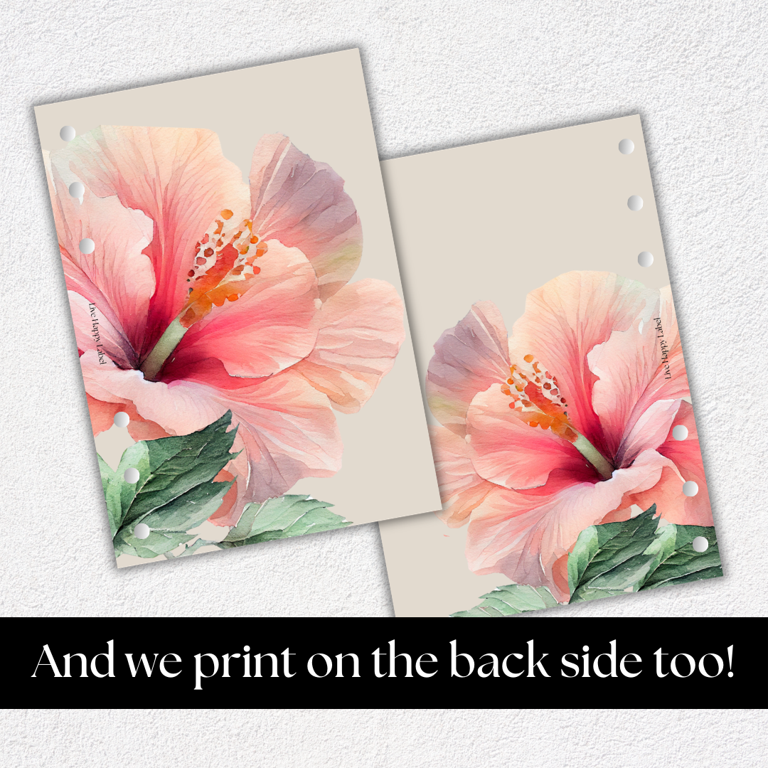 "Island Blooms" 003 Dashboard & Cover | A5, 6-Ring Punch