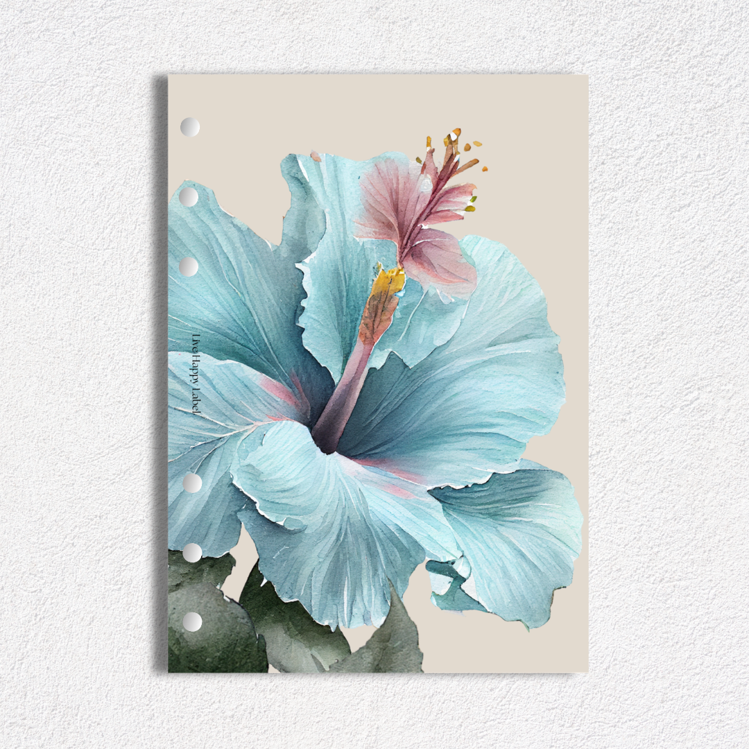 "Island Blooms" 002 Dashboard & Cover | A5, 6-Ring Punch
