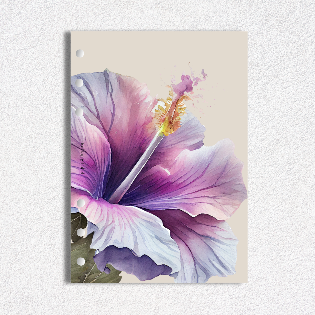 "Island Blooms" 004 Dashboard & Cover | A5, 6-Ring Punch