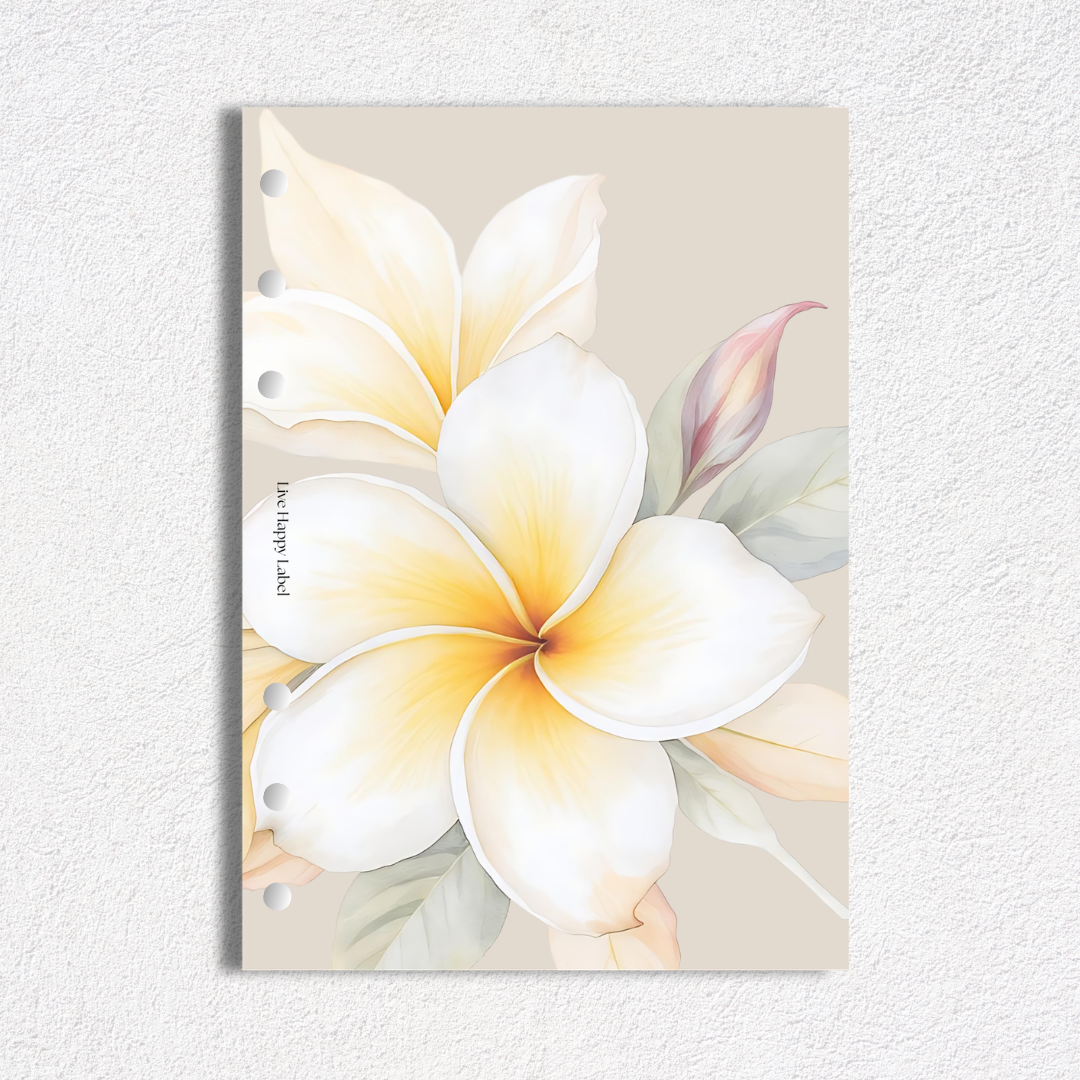 "Island Blooms" 005 Dashboard & Cover | A5, 6-Ring Punch