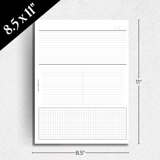 "Mixed Notes" Notepad ~ 8.5" x 11"