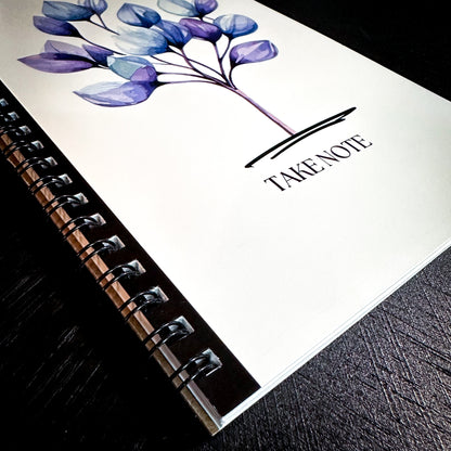 "Take Note" Botanical Leaves Notebook | Lined Paper ~ 5.5" x 8.5"