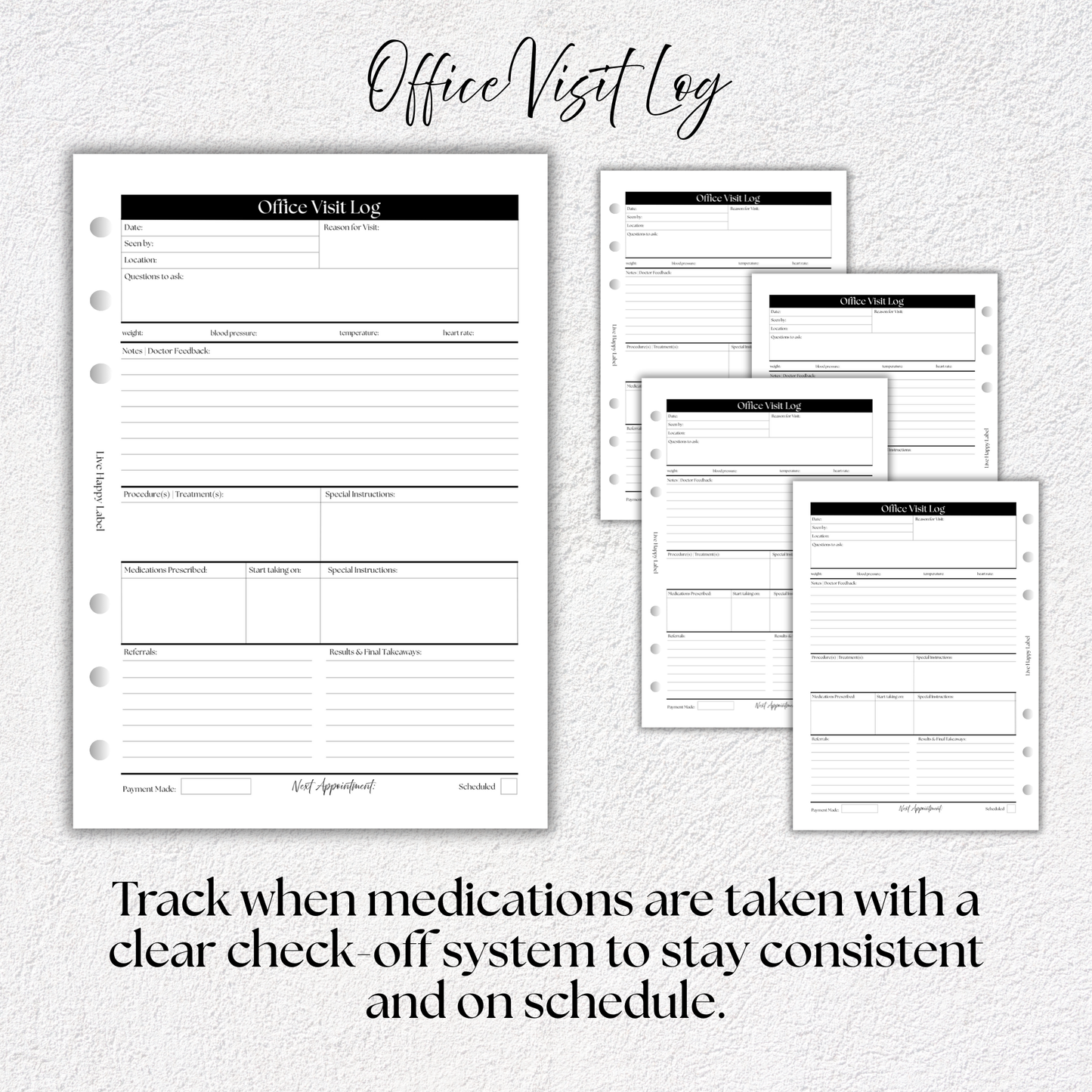 Medical Planner Inserts ***Bundle*** | Health & Caregiver System | A5, 6-ring Punch