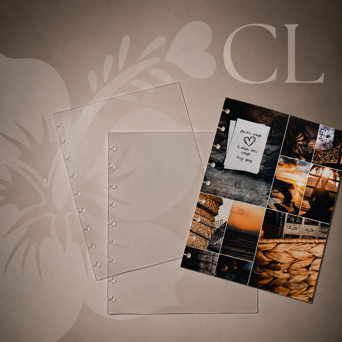 Clear "Glass" Planner Cover (Set of 2) | Classic 9-Hole Discbound