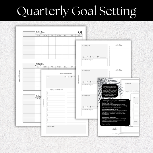 Quarterly Goal Planning | A5, 6-ring Punch