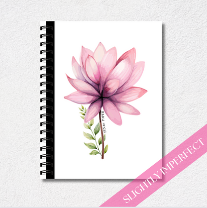 "Pen to Paper" Botanical Flower FLIPbook | Lined Paper ~ 8.5" x 11" *SLIGHTLY IMPERFECT* FBL2