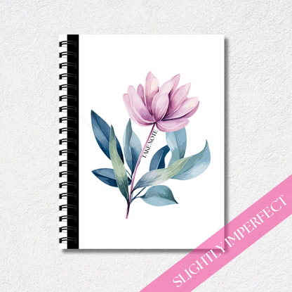 "Take Note" Botanical Flower FLIPbook | Lined Paper ~ 8.5" x 11" *SLIGHTLY IMPERFECT* FBL3