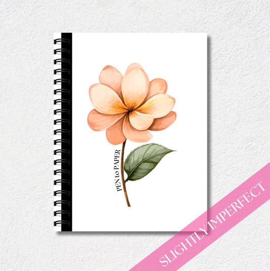 "Pen to Paper" Botanical Flower FLIPbook | Dot Grid Paper ~ 8.5" x 11" *SLIGHTLY IMPERFECT* FNG4