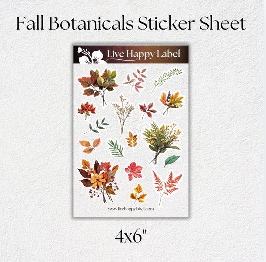 Fall "Botanicals" Sticker Sheet