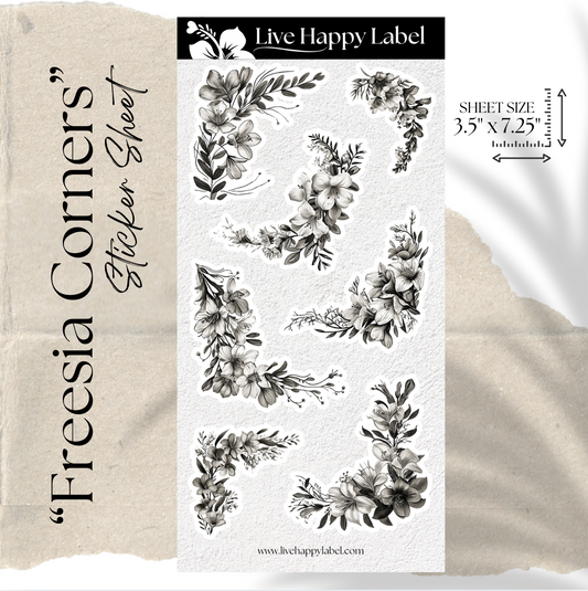 "Freesia Corners" Sticker Sheet | LHL24105