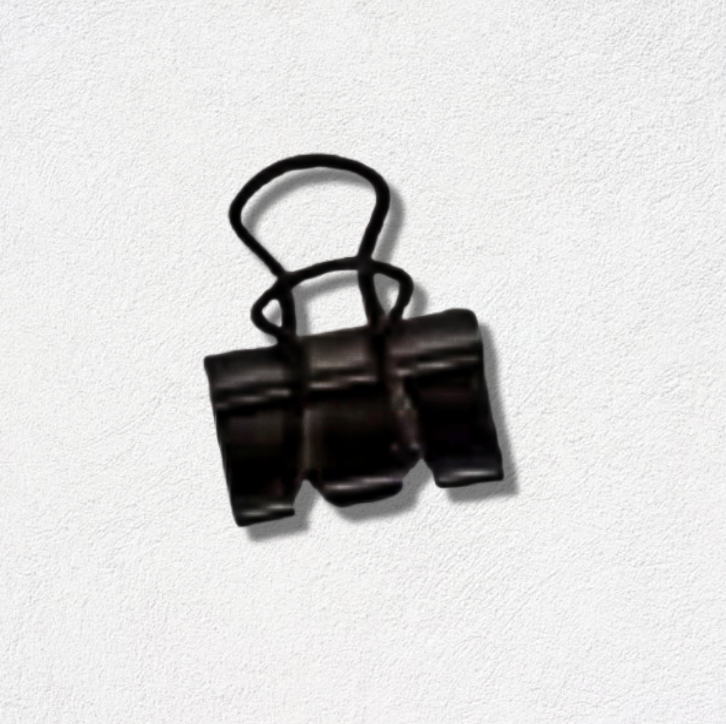 Mini Matte Black Binder Clips