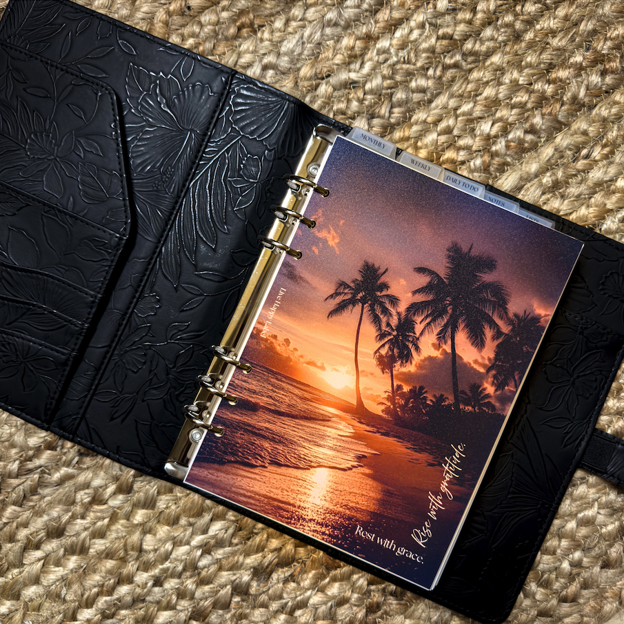 "Rise with Gratitude" Dashboard & Cover | A5, 6-Ring Punch