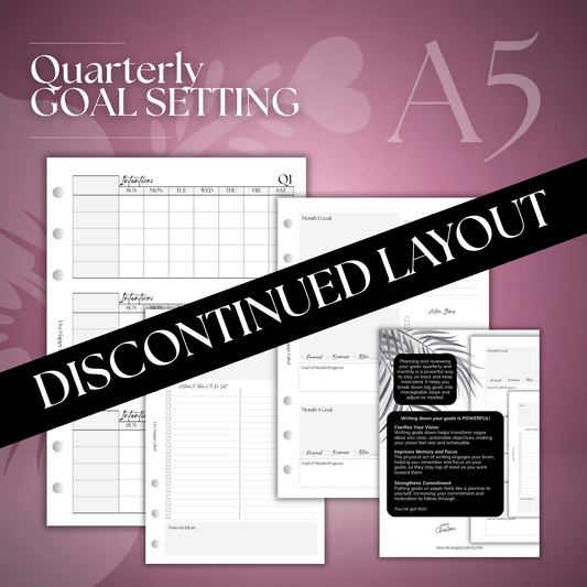 Quarterly Goal Planning | A5, 6-ring Punch