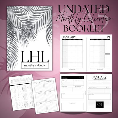 Monthly Calendar Booklets | A5