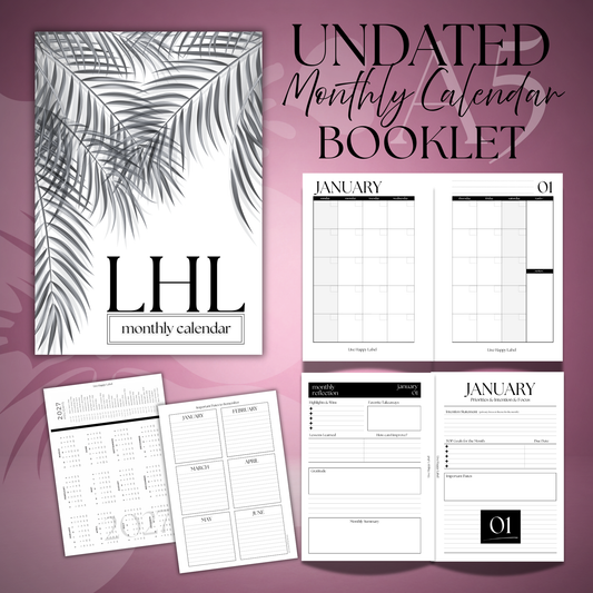 Monthly Calendar Booklets | A5