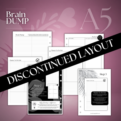 Brain Dump & Master To Do List | A5, 6-ring Punch