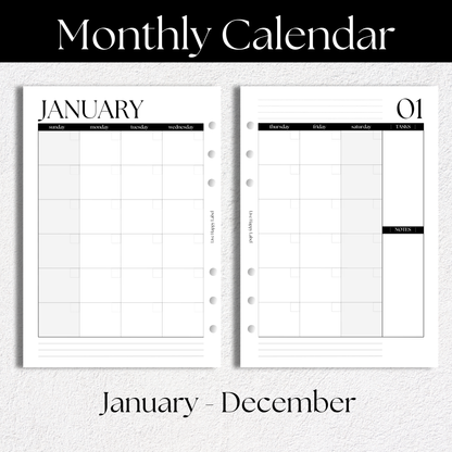 Undated "Time Block" FOUNDATIONS Essentials Bundle | A5, 6-ring Punch