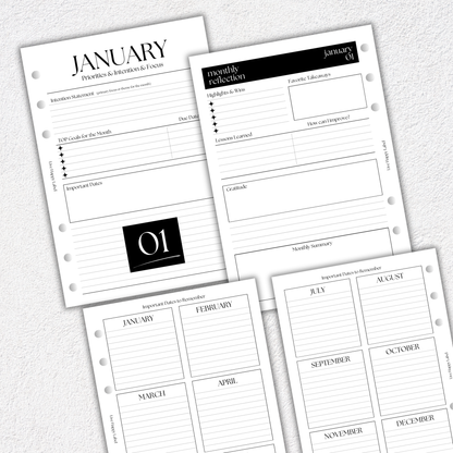 Undated "Time Block" FOUNDATIONS Essentials Bundle | A5, 6-ring Punch