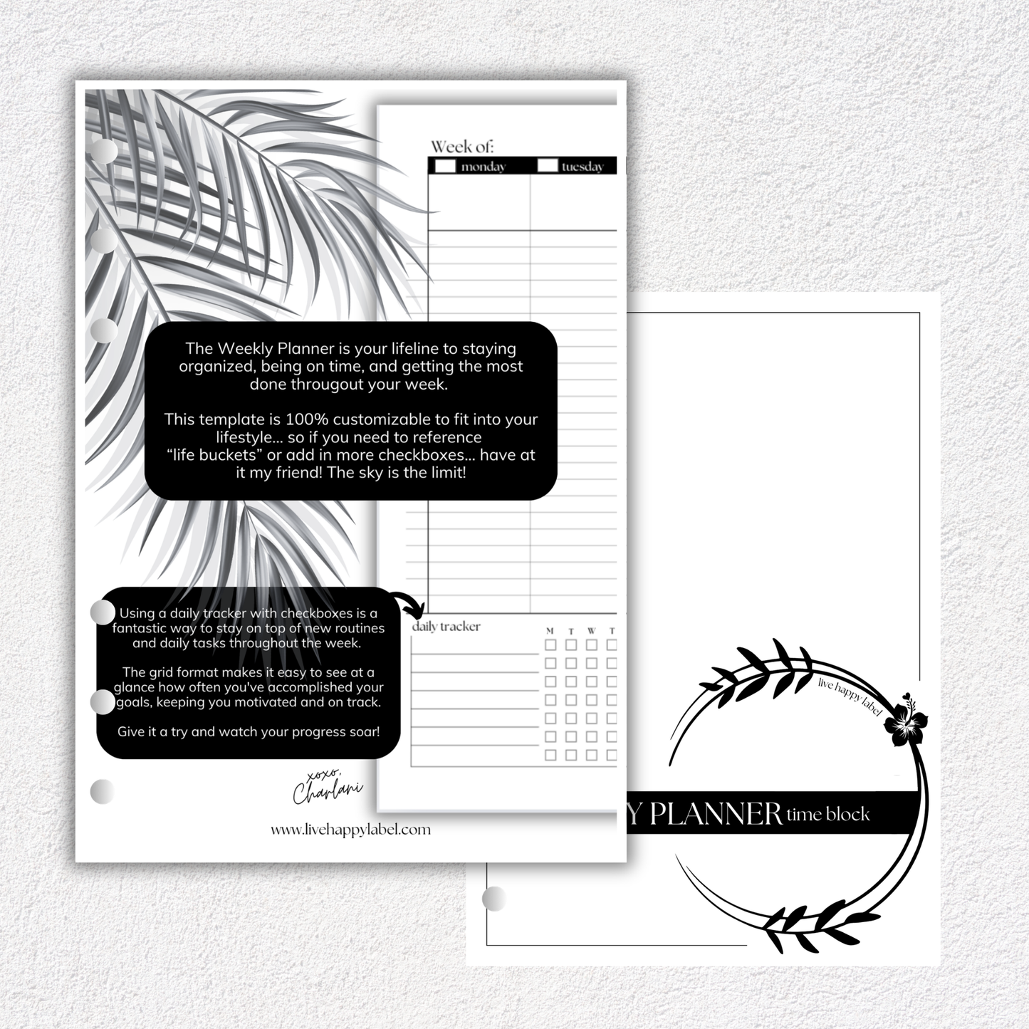 Undated "Time Block" FOUNDATIONS Essentials Bundle | A5, 6-ring Punch