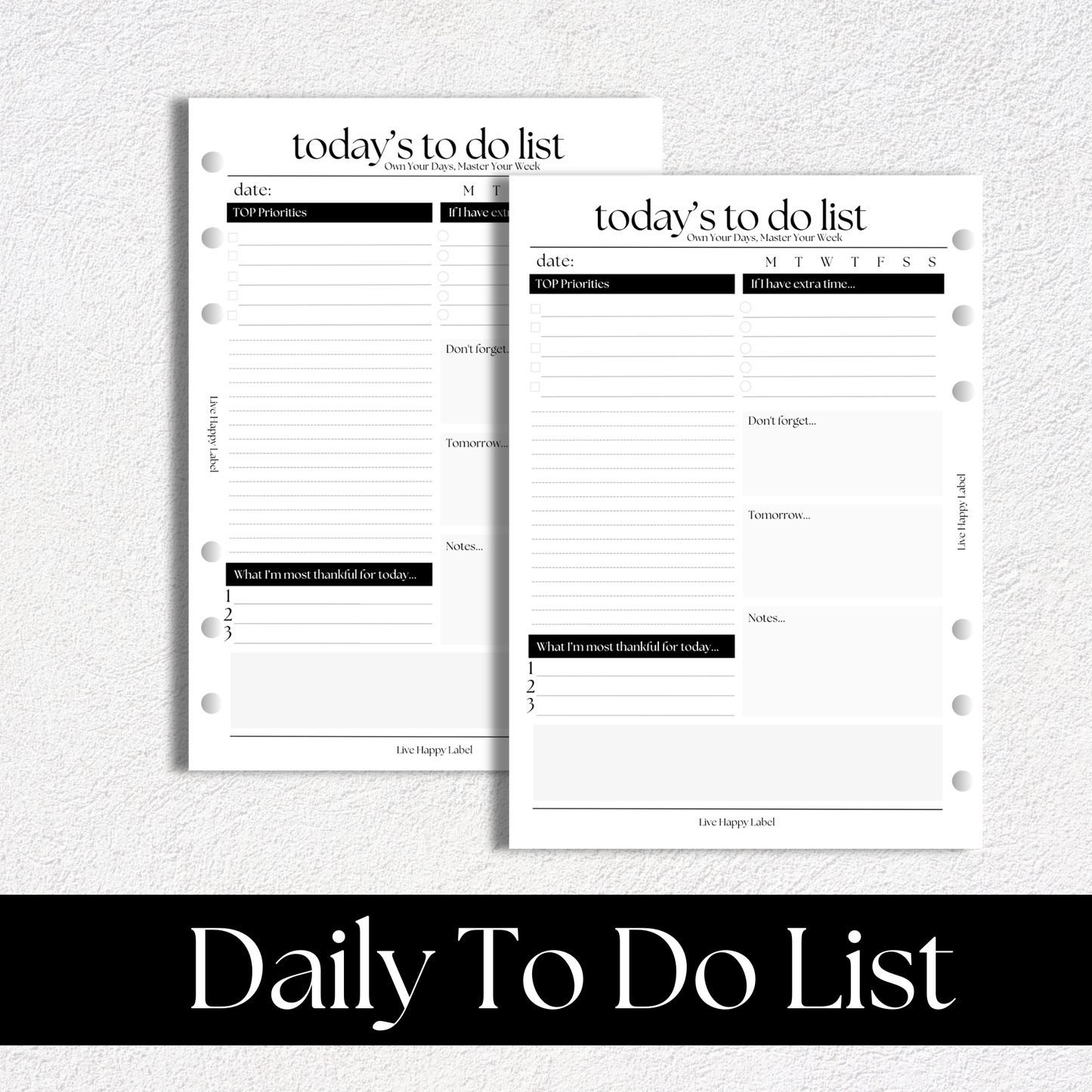 Undated "Time Block" FOUNDATIONS Essentials Bundle | A5, 6-ring Punch