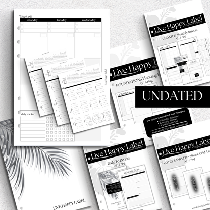 Undated "Vertical" FOUNDATIONS Planning Essentials Bundle | A5, 6-ring Punch