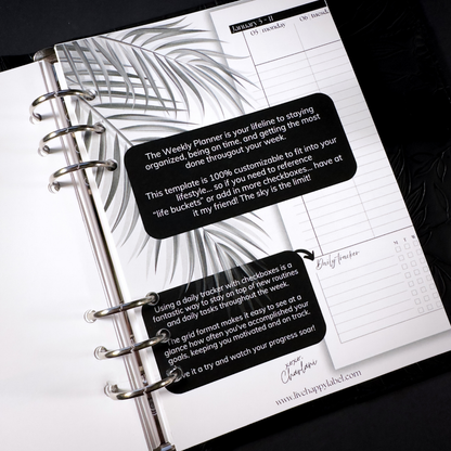 2026 Weekly Planner Inserts ~ Time Blocking Format ~ Dated | A5, 6-ring Punch