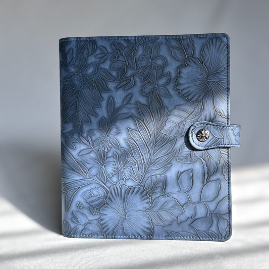 Kai Blue "Tropical Bloom" Planner Binder | A5, 6-ring