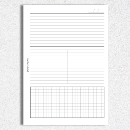 Mixed Note Page Inserts | A5, 6-ring Punch