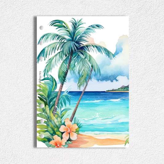 Tropical Island  5 Dashboard & Cover | A5, 6-Ring Punch