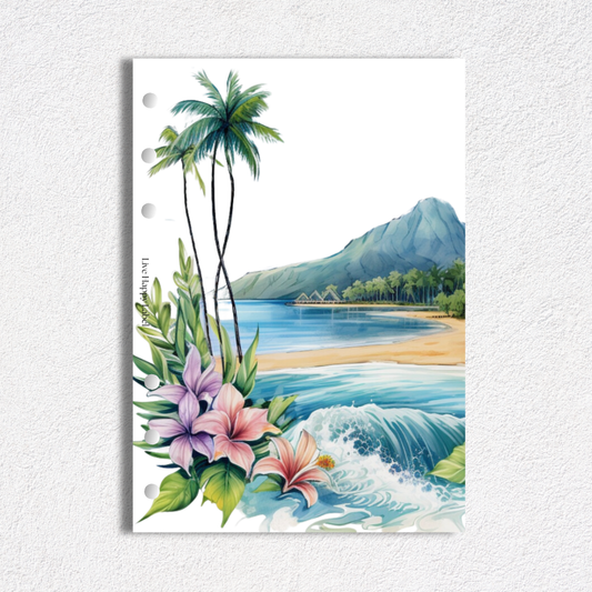 Tropical Island  2 Dashboard & Cover | A5, 6-Ring Punch