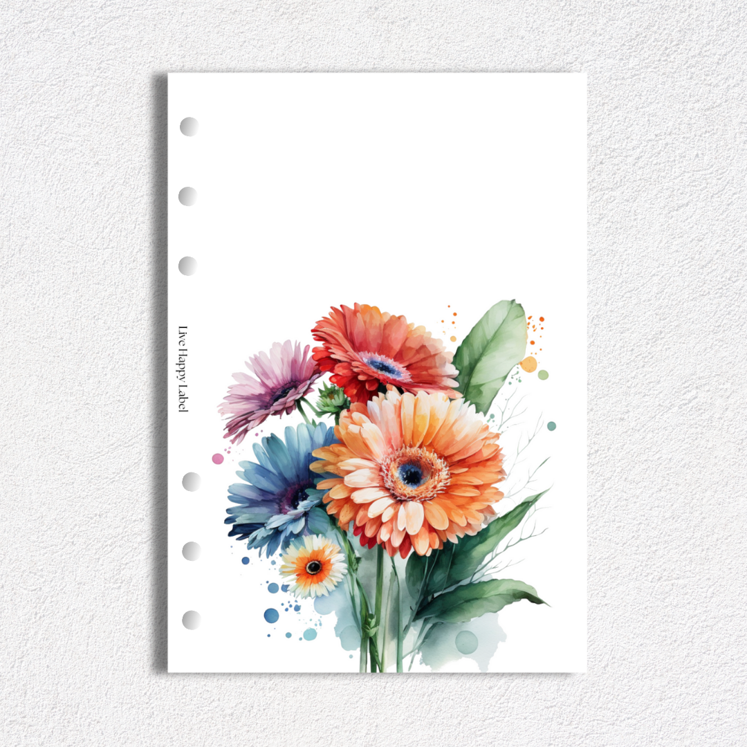 Daisyland Bouquet Dashboard & Cover | A5, 6-Ring Punch