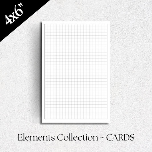 Note Cards ~ GRID Layout ~ Elements Collection | 4" x 6"