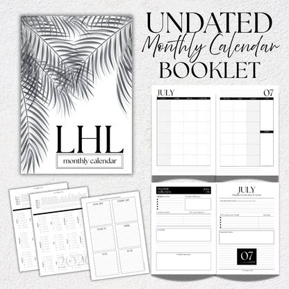 Monthly Calendar Booklets | A5