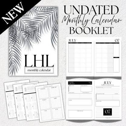 Monthly Calendar Booklets | A5